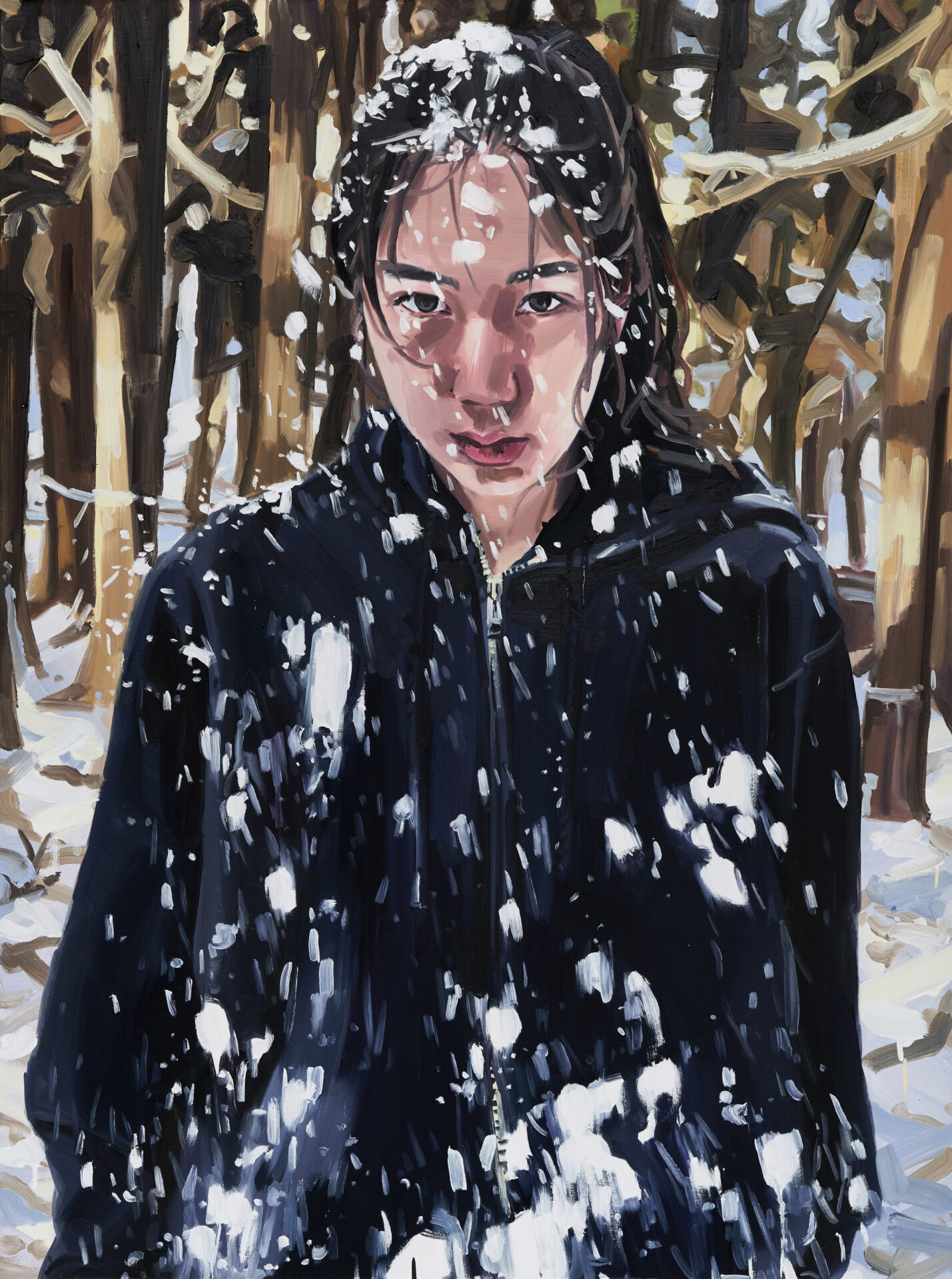 윤미류, Hunter Eyes 1, 2023, 캔버스에 유채, 130.3×97cm, 파이프갤러리 소장