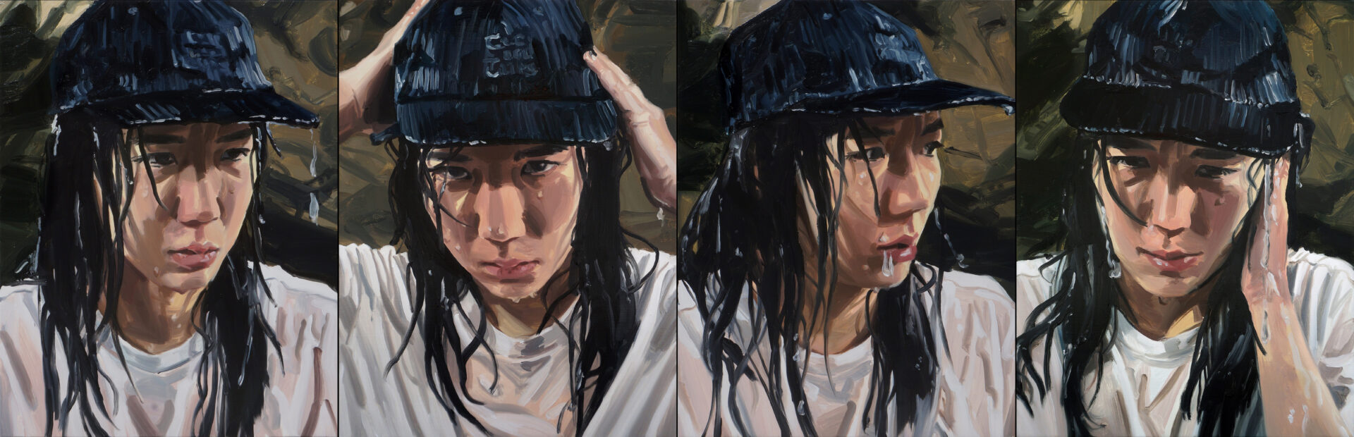 윤미류, It Forms, Flows, and Falls, 2021, 캔버스에 유채, 53×40.9x(4)cm
