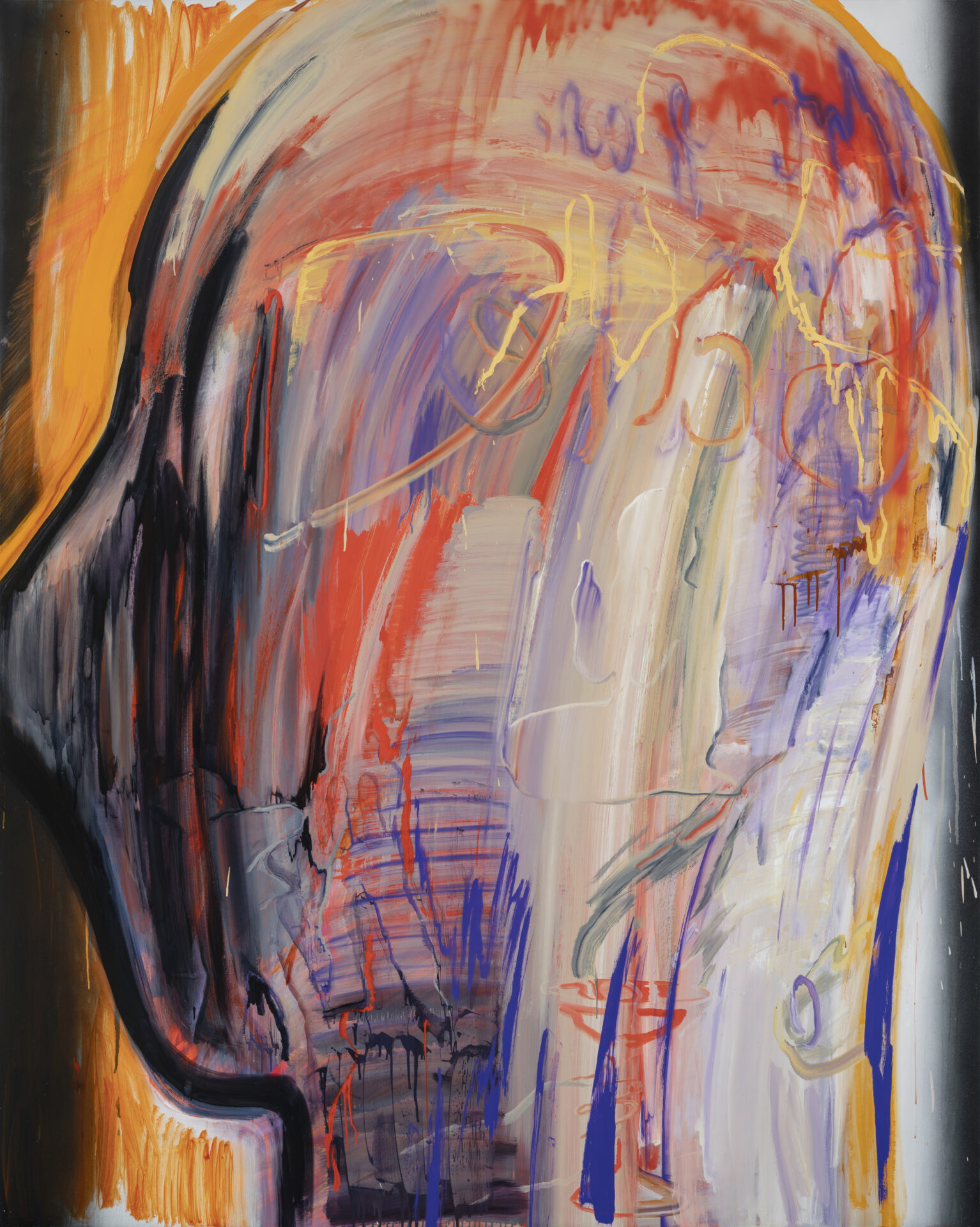 이은새, 회한의 옆통수, 2021, 캔버스에 유채, 227.3×181.8cm